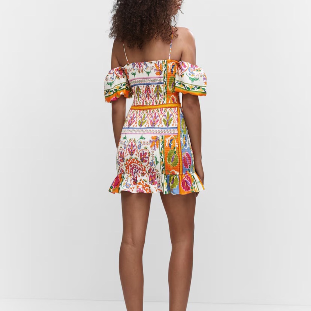Mango Multicolor Floral Mini Dress - Picture 4 of 16
